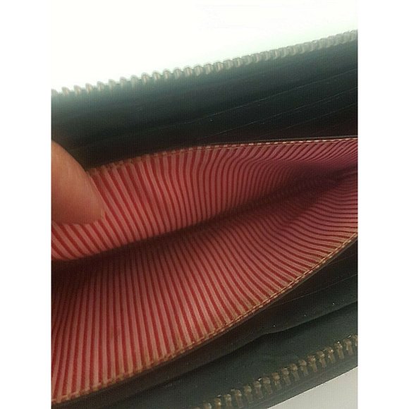 Herschel Supply Vintage Women Wallet Black Canvas Original 8" X 4" Ziparound - Picture 6 of 12
